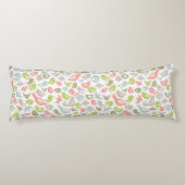 achtergrond met kleurrijke siervogels lichaamskussen (Achterkant)