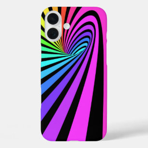 Achtergrond met kleurrijke strepen iPhone 16 plus hoesje