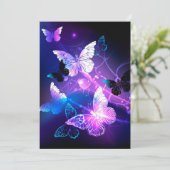 Achtergrond met nachtvliegen aankondiging (Staand voorkant)