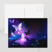 Achtergrond met nachtvliegen aankondigingskaart (Voorkant / Achterkant)