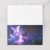 Achtergrond met nachtvliegen afsprakenkaart (Buitenkant ongevouwen)