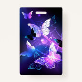 Achtergrond met nachtvliegen badge (Achterkant)