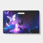 Achtergrond met nachtvliegen badge (Back)