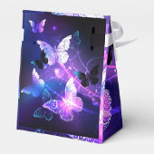 Achtergrond met nachtvliegen bedankdoosjes (Achterkant)