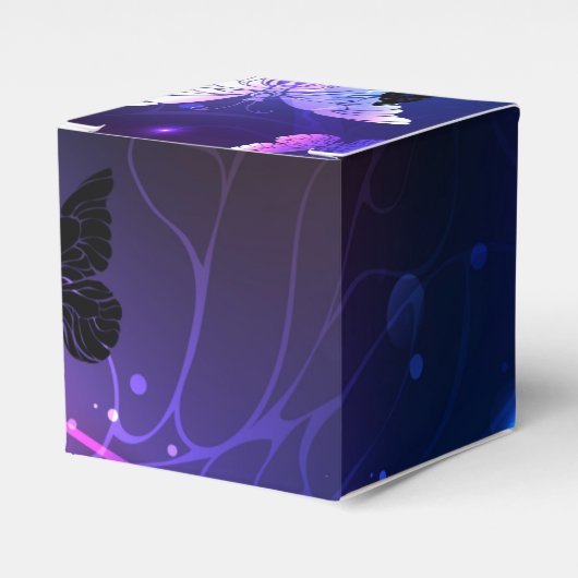 Achtergrond met nachtvliegen bedankdoosjes (Voorkant Zijde)