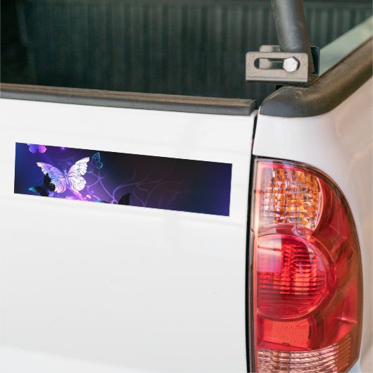 Achtergrond met nachtvliegen bumpersticker (Op Truck)