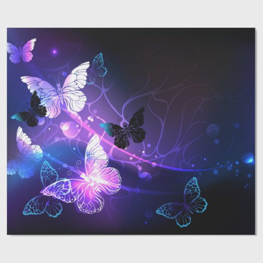 Achtergrond met nachtvliegen cadeaupapier (Vlak)