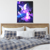 Achtergrond met nachtvliegen canvas afdruk (Insitu (Slaapkamer))