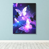 Achtergrond met nachtvliegen canvas afdruk (Insitu (Houten vloer))