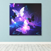 Achtergrond met nachtvliegen canvas afdruk (Insitu (Houten vloer))