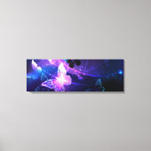 Achtergrond met nachtvliegen canvas afdruk (Voorkant)