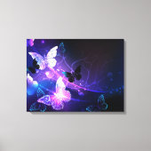 Achtergrond met nachtvliegen canvas afdruk (Voorkant)