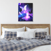 Achtergrond met nachtvliegen canvas afdruk (Insitu (Slaapkamer))