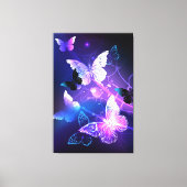 Achtergrond met nachtvliegen canvas afdruk (Voorkant)