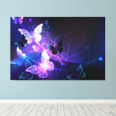 Achtergrond met nachtvliegen canvas afdruk (Insitu (Houten vloer))