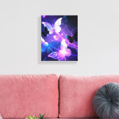 Achtergrond met nachtvliegen canvas afdruk (Insitu (Woonkamer))