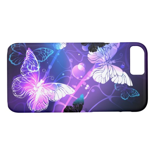 Achtergrond met nachtvliegen Case-Mate iPhone case (Achterkant (Horizontaal))