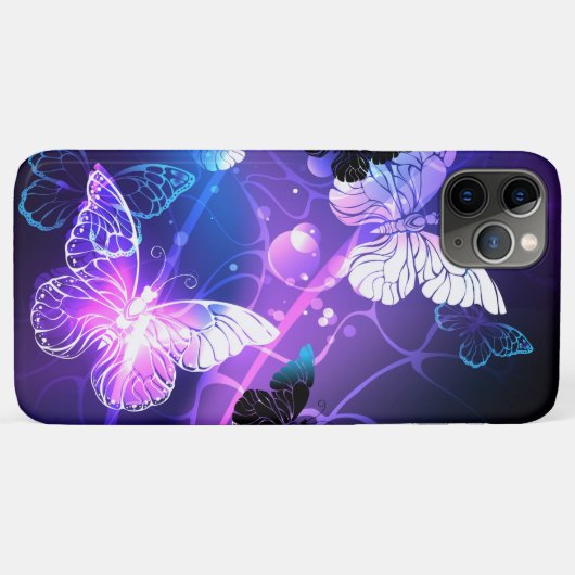 Achtergrond met nachtvliegen Case-Mate iPhone case (Achterkant (horizontaal))