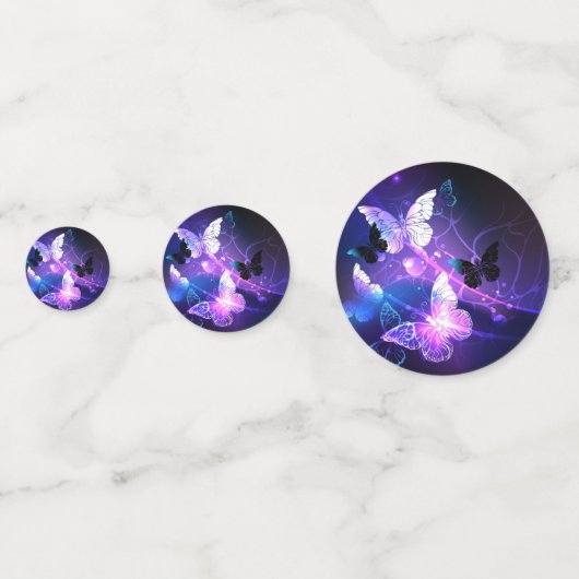 Achtergrond met nachtvliegen confetti (Achterkanten)