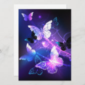 Achtergrond met nachtvliegen feestdagenkaart (Voorkant / Achterkant)