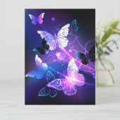 Achtergrond met nachtvliegen feestdagenkaart (Staand voorkant)