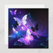 Achtergrond met nachtvliegen feestdagenkaart (Voorkant / Achterkant)