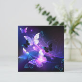 Achtergrond met nachtvliegen feestdagenkaart (Staand voorkant)