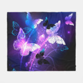 Achtergrond met nachtvliegen fleece deken (Voorkant (Horizontaal))