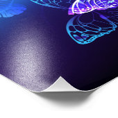 Achtergrond met nachtvliegen foto afdruk (Hoek)