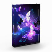 Achtergrond met nachtvliegen fotoblokken (Links)