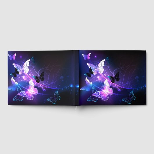 Achtergrond met nachtvliegen gastenboek (Volledig)