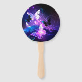 Achtergrond met nachtvliegen handwaaier (Voorkant)