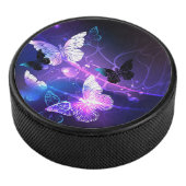 Achtergrond met nachtvliegen hockey puck (3/4)