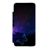 Achtergrond met nachtvliegen incipio iPhone portemonnee hoesje (Voorkant Agenda)