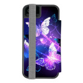 Achtergrond met nachtvliegen incipio iPhone portemonnee hoesje (Agenda Achterkant)