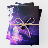 Achtergrond met nachtvliegen inpakpapier vel (In situ)