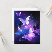 Achtergrond met nachtvliegen kaart (Voorkant / Achterkant in situ)