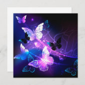 Achtergrond met nachtvliegen kaart (Voorkant / Achterkant)