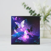 Achtergrond met nachtvliegen kaart (Staand voorkant)