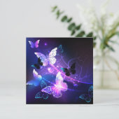 Achtergrond met nachtvliegen kaart (Staand voorkant)