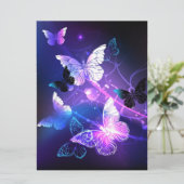 Achtergrond met nachtvliegen kaart (Staand voorkant)