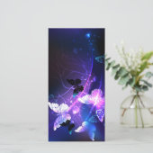 Achtergrond met nachtvliegen kaart (Staand voorkant)