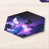 Achtergrond met nachtvliegen kartonnen onderzetters (Schuin)