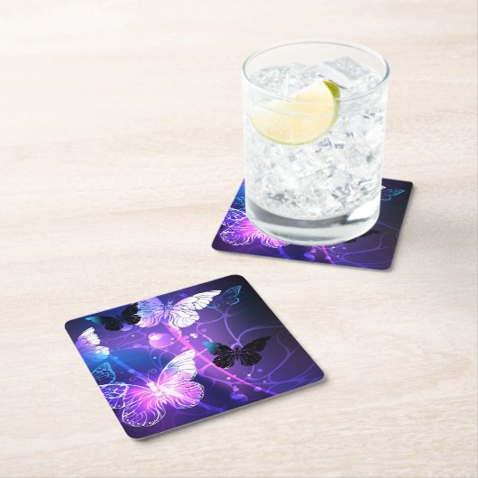 Achtergrond met nachtvliegen kartonnen onderzetters (Insitu)