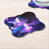 Achtergrond met nachtvliegen kartonnen onderzetters (Gekanteld)