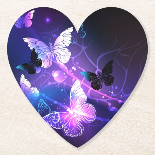 Achtergrond met nachtvliegen kartonnen onderzetters (Voorkant)