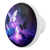 Achtergrond met nachtvliegen keramische knop (Rechts)