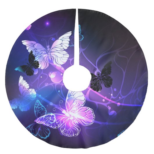 Achtergrond met nachtvliegen kerstboom rok (Voorkant)