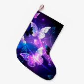 Achtergrond met nachtvliegen kleine kerstsok (Voorkant (Hangend))