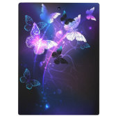 Achtergrond met nachtvliegen klembord (Achterkant)